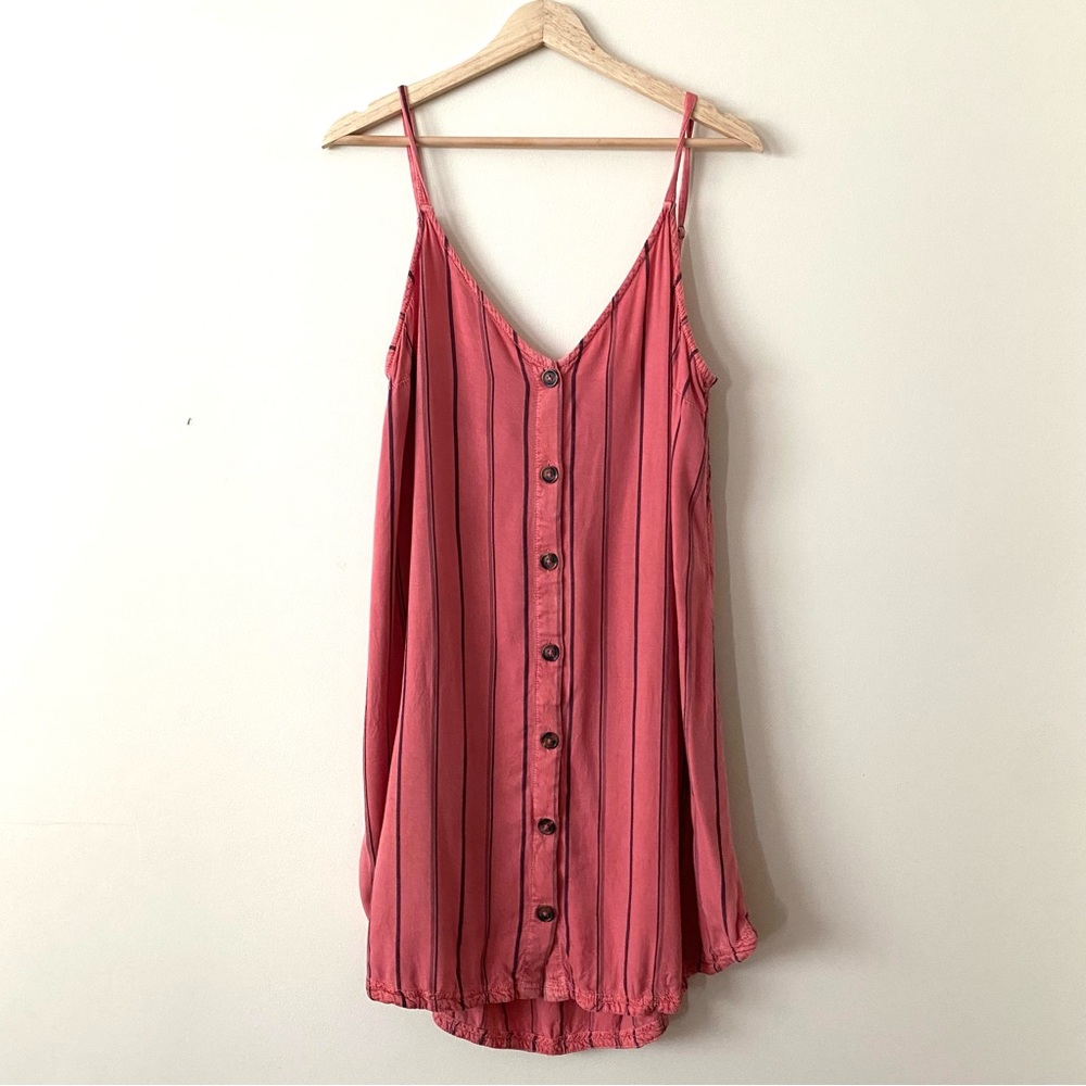 O'Neill Orange-Pink and Black Striped Beach Sun Dress Coverup Size XL